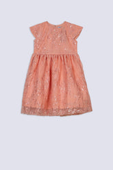 Peach Girl's Fancy Frock